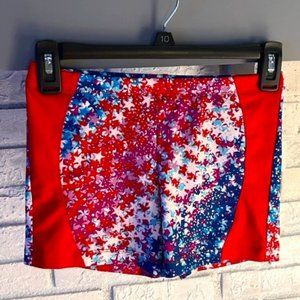Girls Spandex Shorts, Size L, Multi